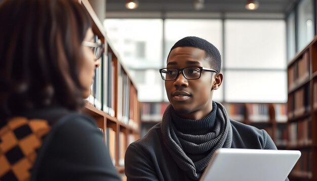 portrait black student listening mental health therapist guidance counselor college 660230 144784